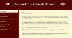 Desktop Screenshot of alexander-bernhardt-canada.com