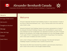 Tablet Screenshot of alexander-bernhardt-canada.com